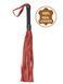 Флоггер из натуральной кожи Flirty Leather - Black & Red, BG-00004