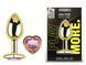 Анальна пробка з кристалом EGZO - Gold Heart Plug Pink size M