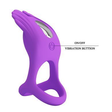 Кільце ерекційне Pretty Love - Vibration Penis Ring SILAS Purple, BI-210318-1