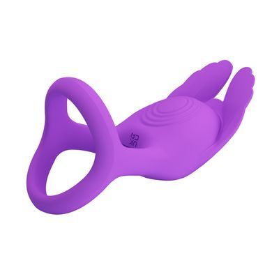 Кільце ерекційне Pretty Love - Vibration Penis Ring SILAS Purple, BI-210318-1