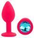Силіконова анальна пробка EGZO - Silicone Pink Round Plug Aqua, size S