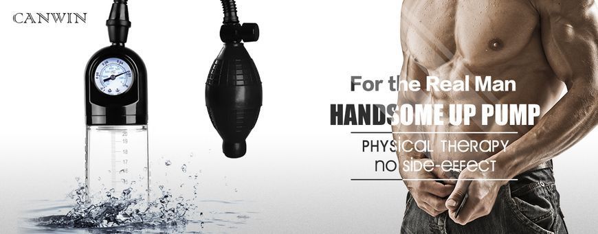 Вакуумная помпа с манометром CANWIN Penis Pump Men - P228