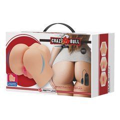 Мастурбатор вагіна-анус із вібрацією Crazy Bull - Hailey soft skin, BM-009242Z