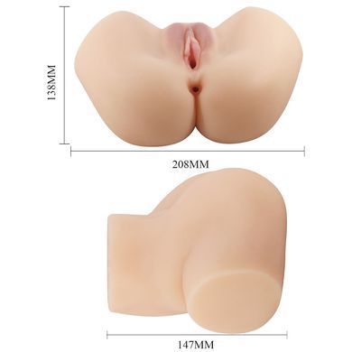 Мастурбатор вагіна-анус із вібрацією Crazy Bull - Hailey soft skin, BM-009242Z