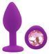 Силиконовая анальная пробка EGZO - Silicone Purple Round Plug Pink, size S