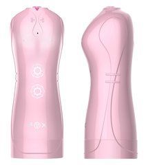 Мастурбатор с вибростимуляцией FOXSHOW Vibrating and Flashing Masturbation Cup Pink USB 7+7 Function, BS6300022