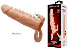 Удлиняющая насадка (удлиняет на 4 см) PREETTY LOVE - Penis Sleeve Emmitt, BI-026246