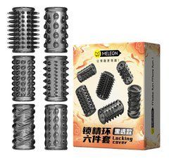 Набор из 6 стимулирующих насадок на пенис Meleon - Ejaculation Control Rings, SPS-50