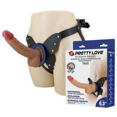 Страпон женский Pretty Love - Wells 6.3" Silicone Dildo with Harness Briefs, BW-022075