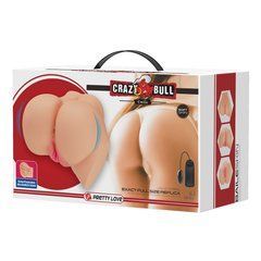 Мастурбатор вагіна-анус із вібрацією Crazy Bull - Emilia soft skin, BM-009245Z