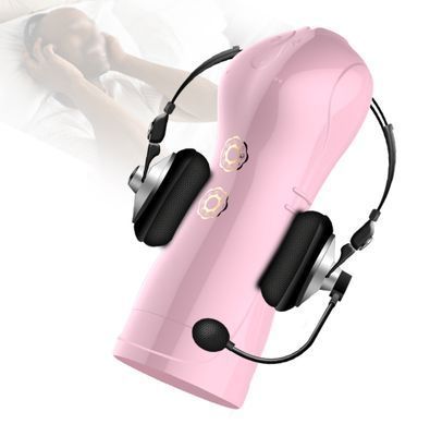 Мастурбатор з вібростимуляцією FOXSHOW Vibrating and Flashing Masturbation Cup Pink USB 7+7 Function, BS6300022