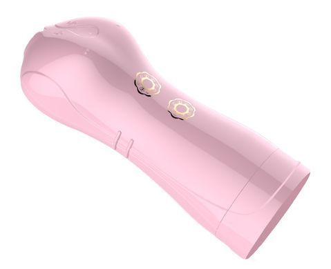Мастурбатор з вібростимуляцією FOXSHOW Vibrating and Flashing Masturbation Cup Pink USB 7+7 Function, BS6300022