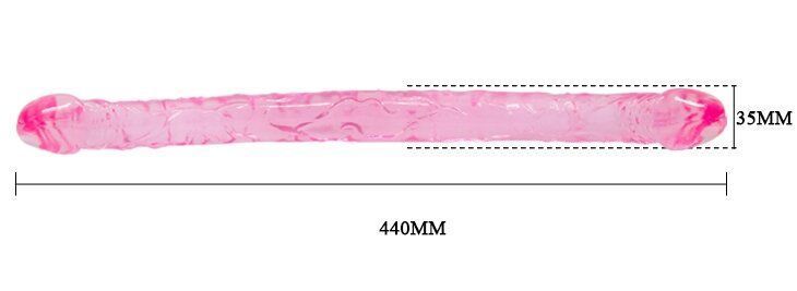 Двойной фаллоимитатор "Double Dong" BI-040015 PINK