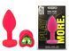 Силиконовая анальная пробка EGZO - Silicone Pink Heart Plug Green, size S