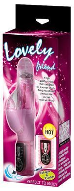 Вібратор із стимулятором клітора та функцією ротації BAILE - LOVELY FRIEND, BW-046435
