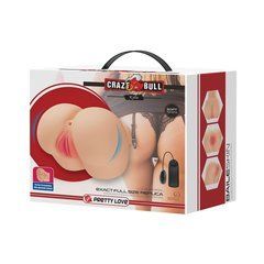 Мастурбатор вагіна-анус із вібрацією Crazy Bull - Kylie soft skin, BM-009246Z