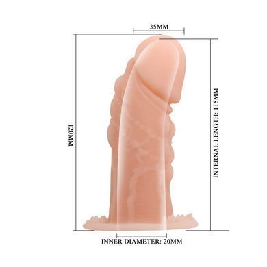 Насадка-презерватив BI-016003-0102S ( тілесний )