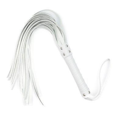 Флоггер из комбинированной кожи Flirty COMBO Leather - White, BM-00013