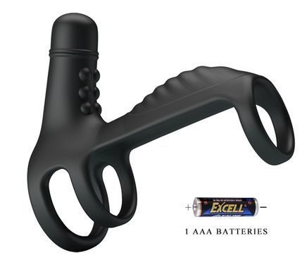 Насадка с вибрацией Pretty Love - VIBRATING PENIS SLING, 10 vibration functions, BI-210276