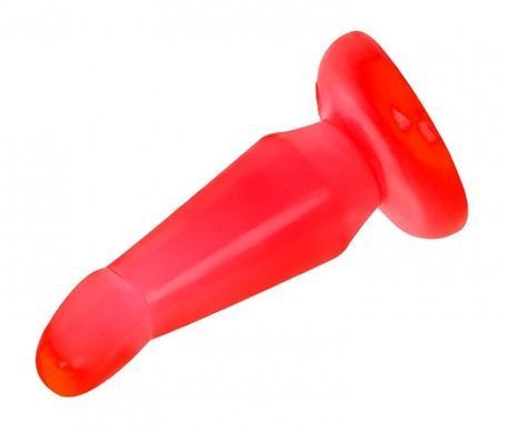 Анальная пробка на присоске "Butt hungry" BI-017002 Red