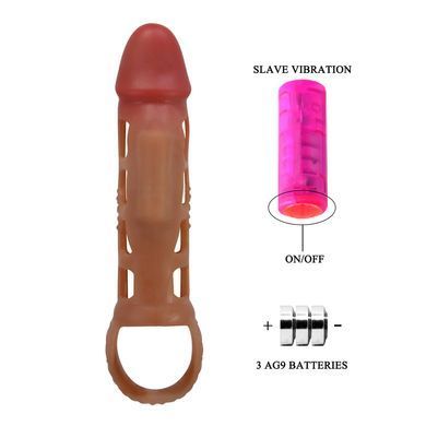 Насадка-презерватив с вибрацией PRETTY LOVE - Preston Penis sleeve, BI-026209-2