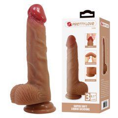 Силиконовый фаллоимитатор на присоске PRETTY LOVE - Lisle 8.1" Super Soft Liquid Silicone Dildo, BW-008137N