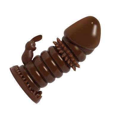 Насадка-презерватив BI-016008-0902S ( коричнева )