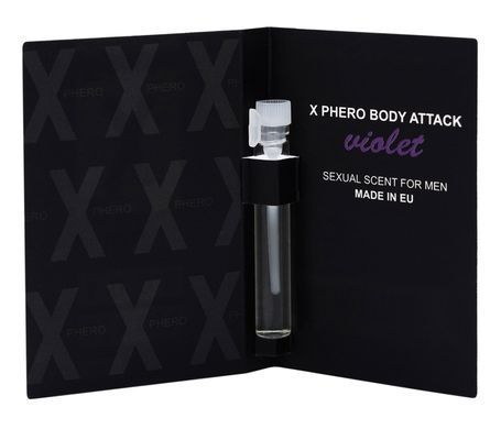 Духи з феромонами для чоловіків X phero Men Violet Body Attack, 1 ml