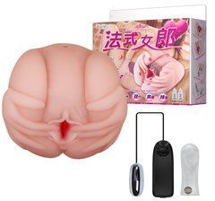 Мастурбатор вагина и анус с вибрацией BAILE - French lady, Vibration Heating function, BM-009022