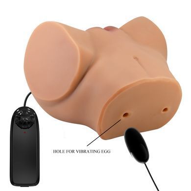 Мастурбатор вагіна-анус із вібрацією Crazy Bull - Emilia Latinos soft skin, BM-009245Z-1