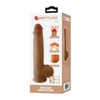 Силиконовый фаллоимитатор на присоске PRETTY LOVE - Orton 9.2" Super Soft Liquid Silicone Dildo, BW-008141N