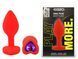 Силіконова анальна пробка EGZO - Silicone Red Heart Plug Purple, size S
