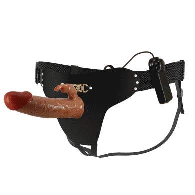 Страпон унисекс с вибростимуляцией Pretty Love - Marion Universal Strap-On Harness, Dildo 7.4'', BW-022099Z