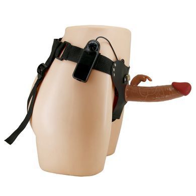 Страпон унисекс с вибростимуляцией Pretty Love - Marion Universal Strap-On Harness, Dildo 7.4'', BW-022099Z