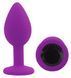Силиконовая анальная пробка EGZO - Silicone Purple Round Plug Black, size S