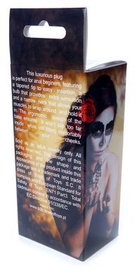 Анальний затор Boss Series - Jewellery Red Gold PLUG Light Blue S, BS6400113