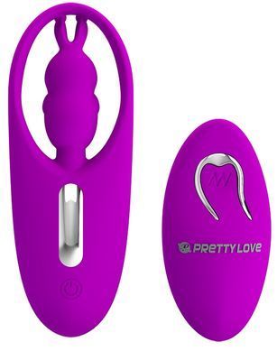 Вибро-стимулятор зайчик с пультом ДУ Pretty Love - Wild Rabbit, BW-022071ZW