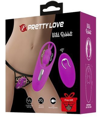 Вибро-стимулятор зайчик с пультом ДУ Pretty Love - Wild Rabbit, BW-022071ZW