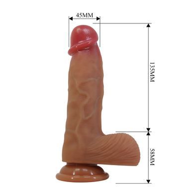 Силиконовый фаллоимитатор на присоске PRETTY LOVE - Dwell 7.6" Super Soft Liquid Silicone Dildo, BW-008139N
