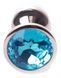 Анальний затор Boss Series - Jewellery Red Gold PLUG Light Blue S, BS6400113