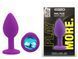 Силиконовая анальная пробка EGZO - Silicone Purple Round Plug Aqua, size S