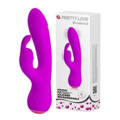 Вибромассажер с клиторальным стимулятором Pretty Love - Broderick, BI-014644