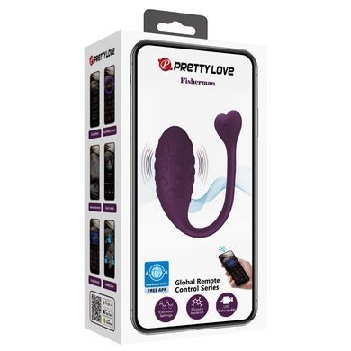 Виброяйцо управляемое смартфоном Pretty Love - Fisherman Purple Mobile APP, BI-300016HP-1