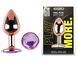 Анальна пробка з кристалом EGZO - Rose Gold Round Plug Amethyst size M
