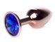 Анальная пробка Boss Series - Jewellery Red Gold PLUG Dark Blue S, BS6400114