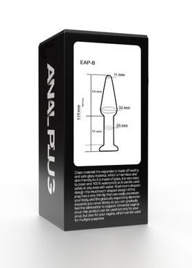 Анальний плаг зі скла EGZO EAP-B (довжина 11.9 см, діаметр 3.2 см )