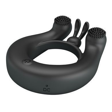 Ерекційне вібро кільце Pretty Love - DAHLIA Vibrant Penis Ring BLACK, BI-210324