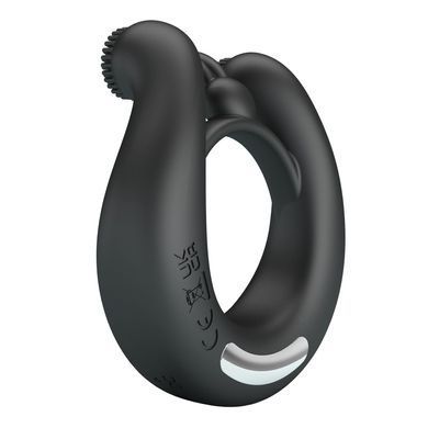 Ерекційне вібро кільце Pretty Love - DAHLIA Vibrant Penis Ring BLACK, BI-210324