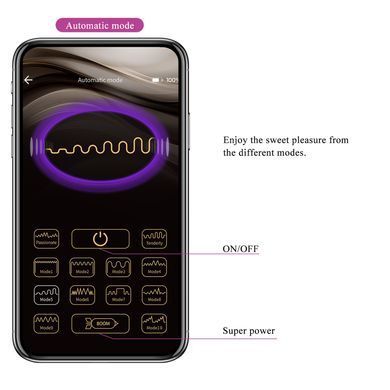 Смарт вибратор Pretty Love - Ethan Purple Mobile APP Control, BI-014412HP