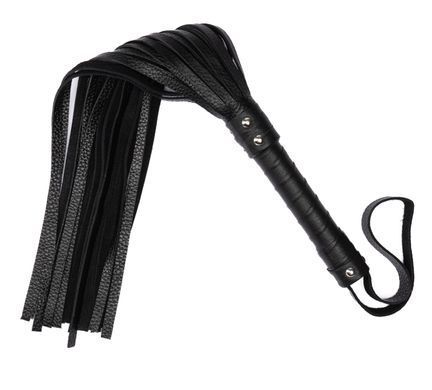 Флоггер из натуральной кожи Flirty Leather - Black, BG-00005